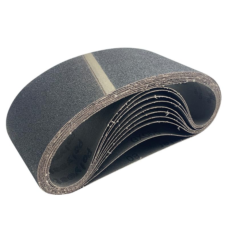 Boxonly 4 x 24 Inch Aluminum Oxide Sanding Belt for Belt Sander 36 Grit 6pcs (Red or Black Random) - Image 5